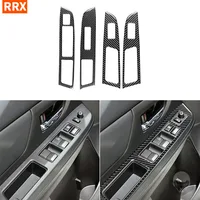 For Subaru Impreza WRX STI XV Crosstrek 2012 2013 2014 Carbon Fiber Door Lock Window Control Panel Stickers Car Accessories