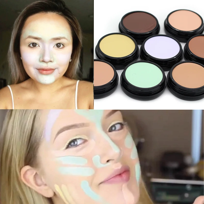 aliexpress.com - Contour Makeup Camouflage Concealer Cream 10 Colors Moisturizing Oil-control Waterproof Face Cosmetic Green Full Coverage