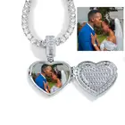 Индивидуальное ожерелье с именем сердца, индивидуальная раскладная подвеска с изображением, Очаровательная подвеска для мамы, украшение в стиле хип-хоп, подарок на день матери