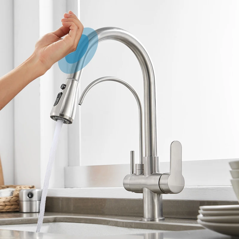 Кухонный фильтр для раковины сенсорные краны автоматический умный датчик