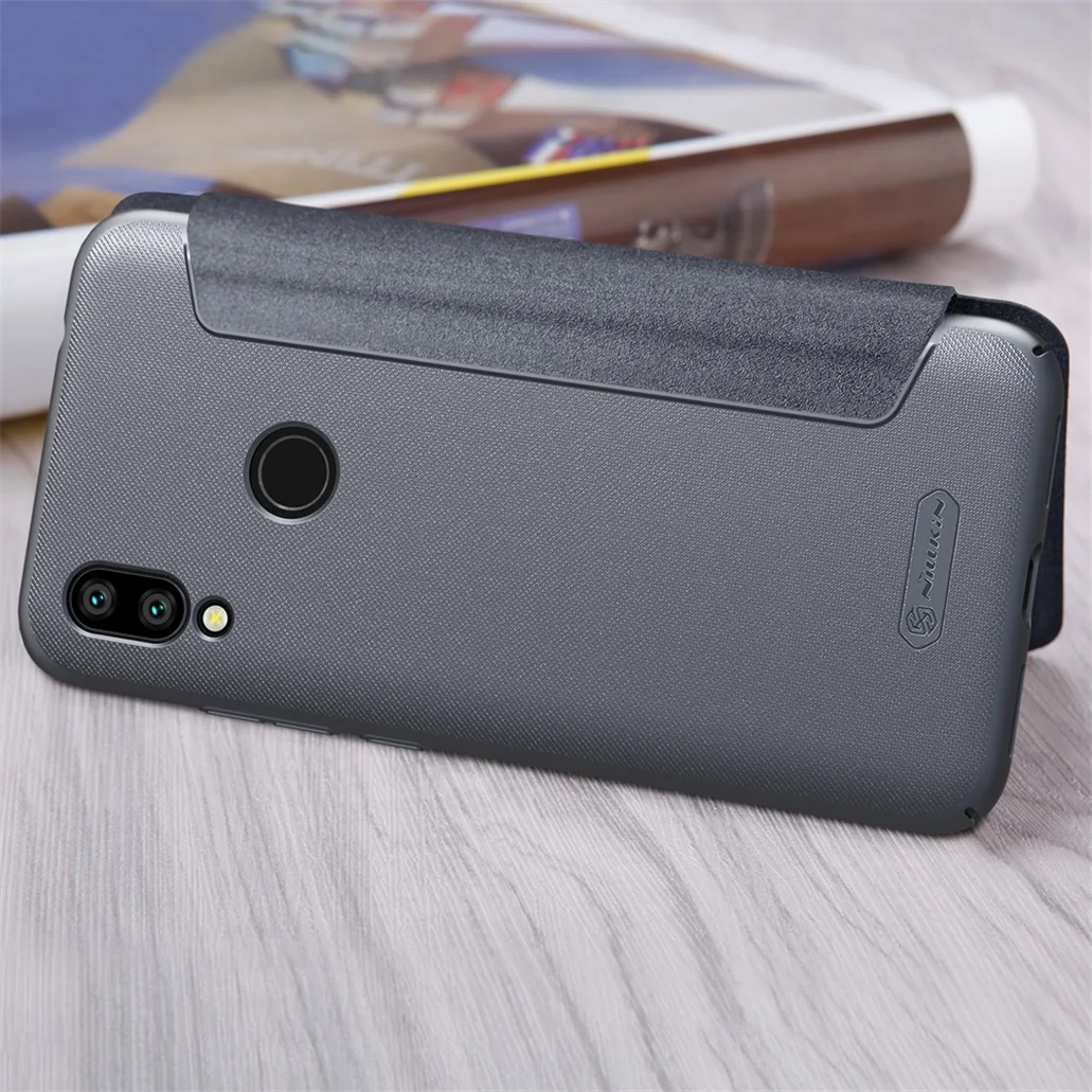 Для Xiaomi Redmi 7 5 6 6A флип кейс NILLKIN Sparkle Luxuly супер тонкий чехол из искусственной кожи