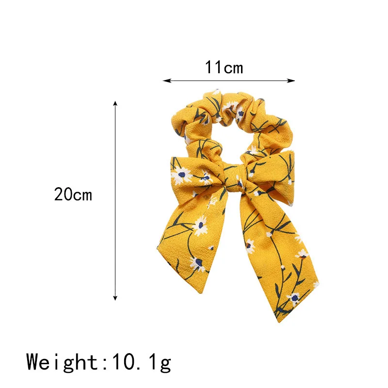 

New Bowknot Elastic Hair Bands for Women Girls Print Ribbon Elastic Scrunchies Headband Lady Hair Ties Ponytail Hair Accessorie