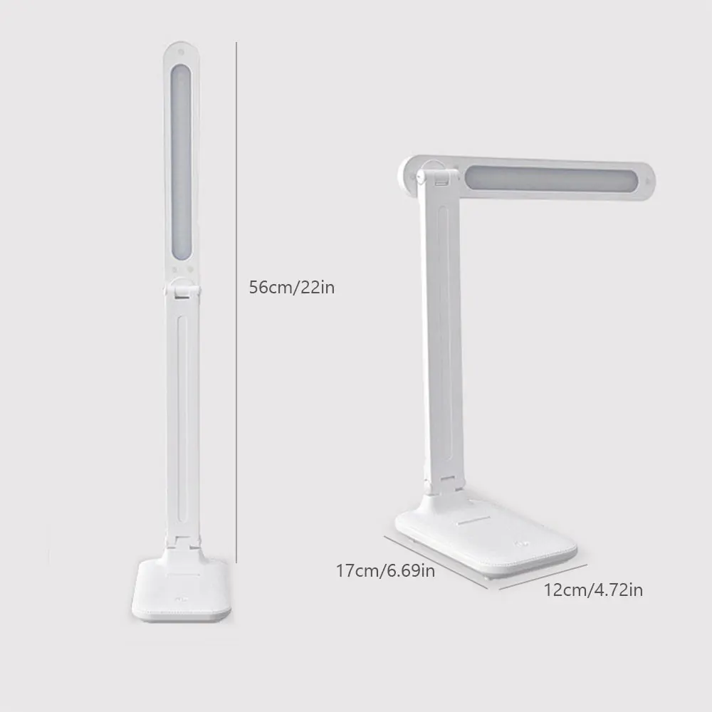

Wireless Charging LED Desk Lamp With Eye Protect Adjustable LED Desk Bedside Reading Lamp Touch Control Dimmable Table Lamp