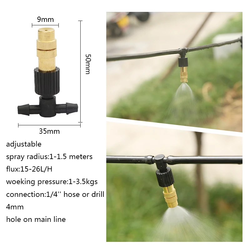 10M 15M 20M 25M 30M Garden Watering Irrigation System Kit with Hose Misting Sprinkler Dripper Tee Adaptor |