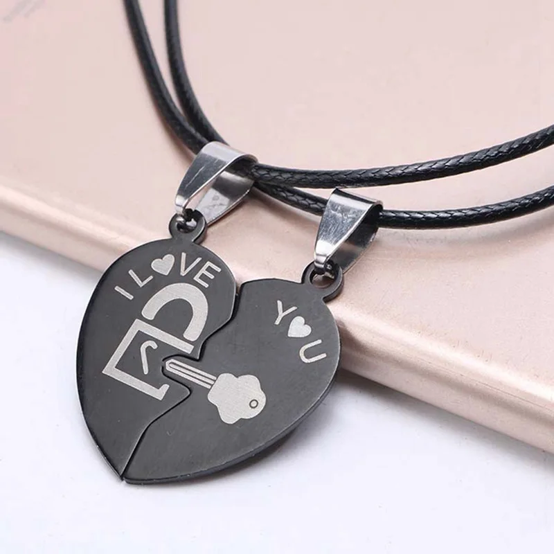 2 шт. подвеска в виде двух половинок сердца|Ожерелья с подвеской| |