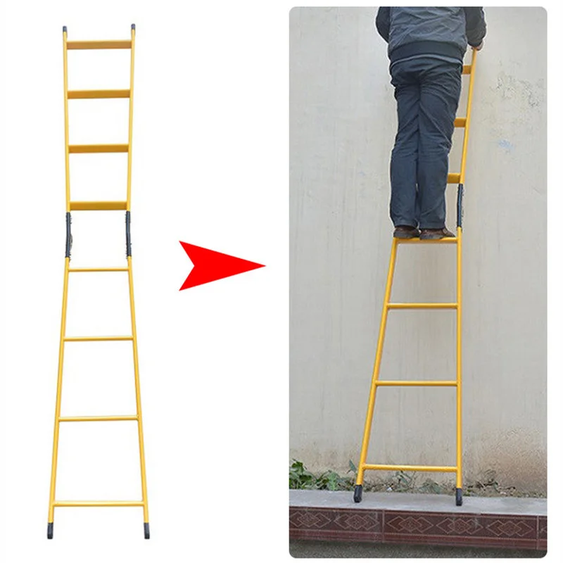 1 шт. Железный Складная лестничная петля 5 м Алюминиевый телескопический степлдер
