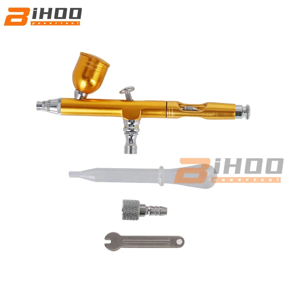 Аэрограф с гравитационной подачей краски распылитель соплом 0 3 мм в комплекте