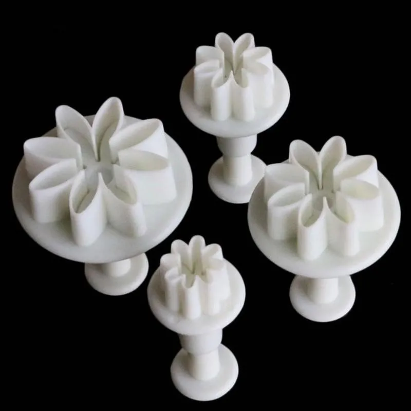4 шт ромашка помадка для украшения торта формы печенье тиснение кухонной выпечки