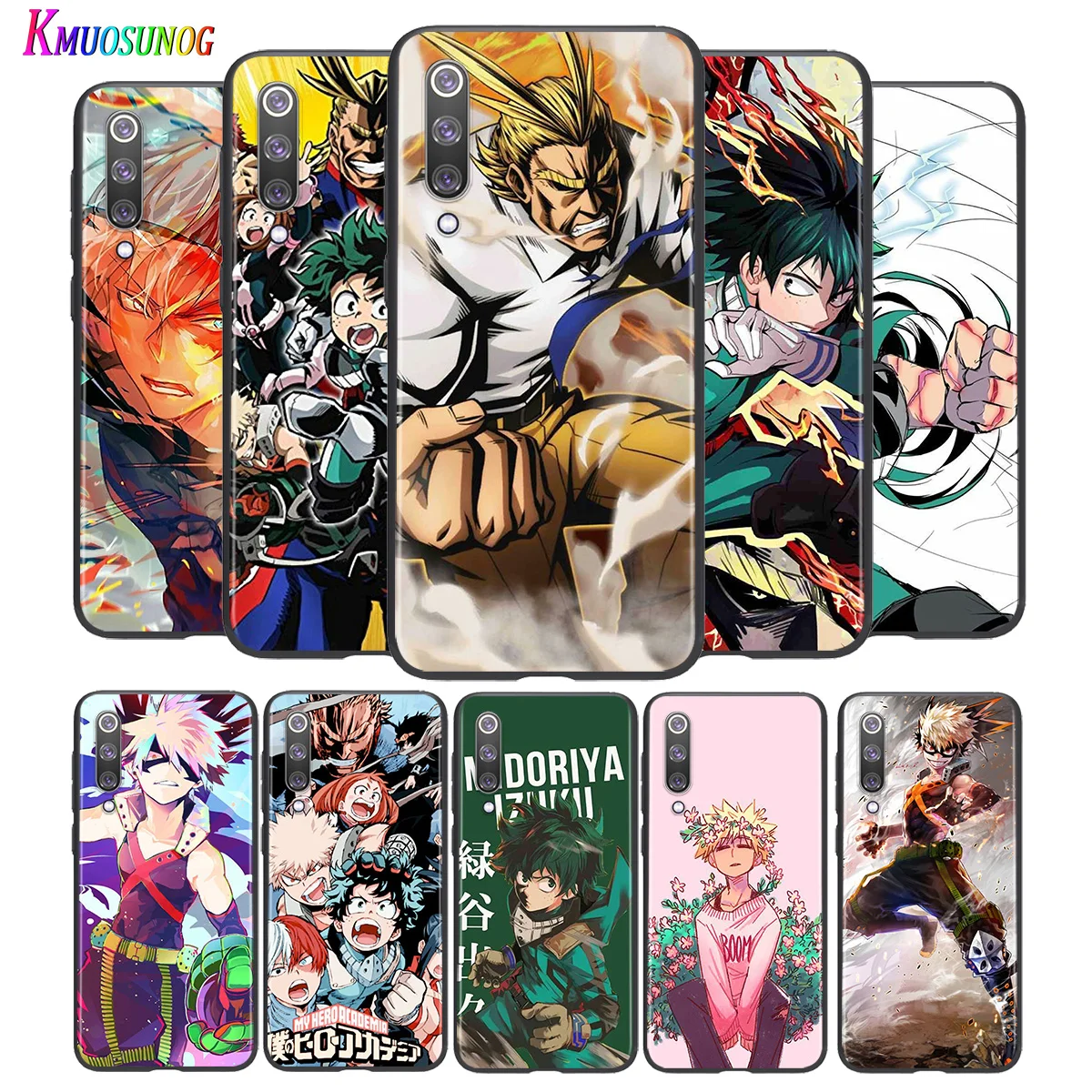

Bright Black Cover My Hero Boku No Hero Academia For Xiaomi Mi Poco M2 Note 10 9 8 Pro Play Mix 3 F1 Lite 5G Phone Case