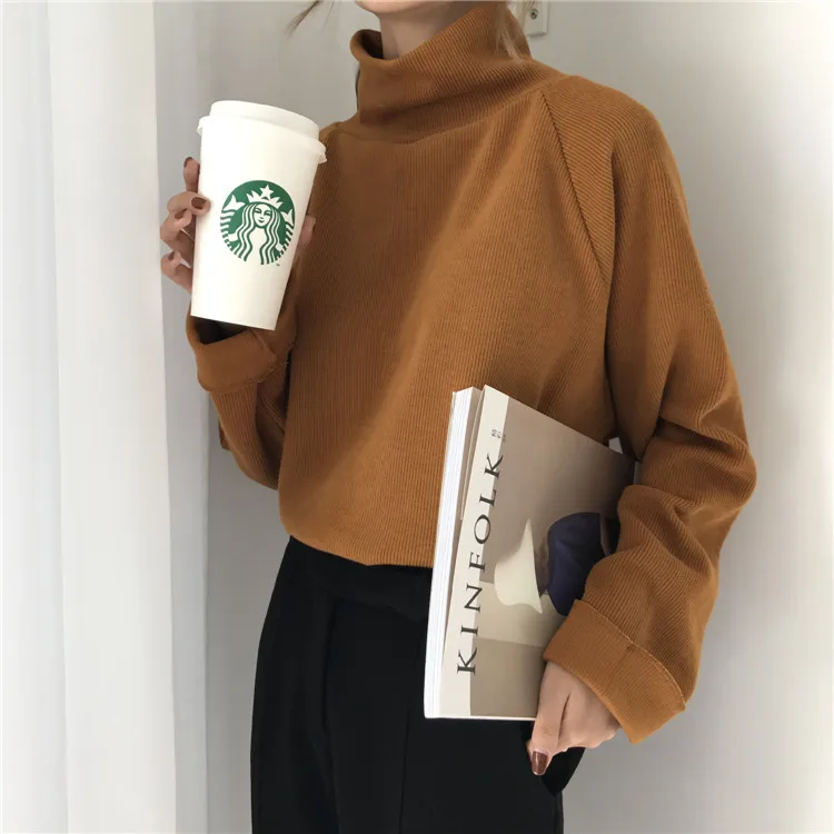 Winter Women Cashmere Sweaters Streetwear Fashion Turtleneck Knitted Jumpers Korean Female Crocheted Pullovers Tops Christmas | Женская