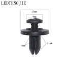 LEDTENGJIE 200 шт. 6 мм черная Автомобильная Крепежная Скоба для автомобильного бампера фиксатор заклепка Дверная панель крыло вкладыш для Toyota