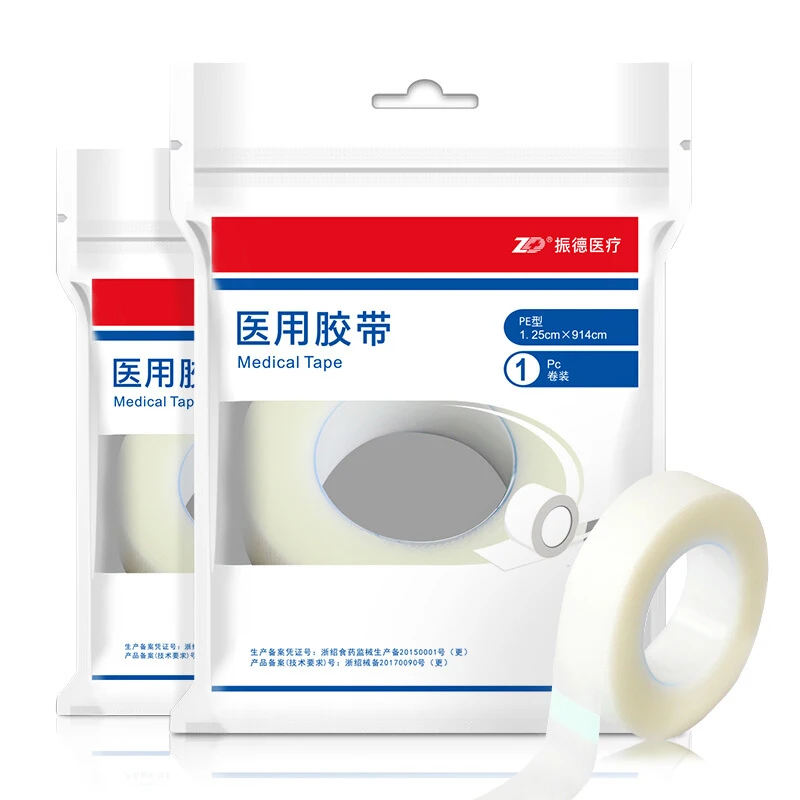 Медицинская герметичная полиэтиленовая прозрачная белая нашивка-лента