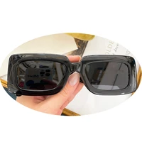 black acetate rectangular sunglasses women fashion chunky sunglasses for men wide temples 2022