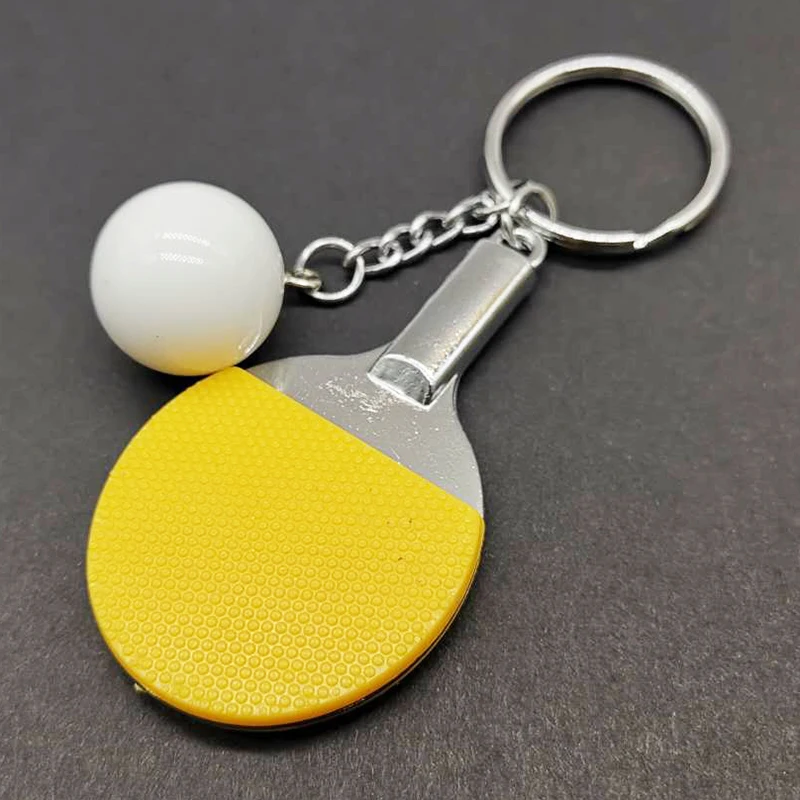 Table Tennis Ball Keychain Sports Souvenirs Simulation Racket Key Pendant Bag Ring Memento Fans Gifts | Спорт и развлечения
