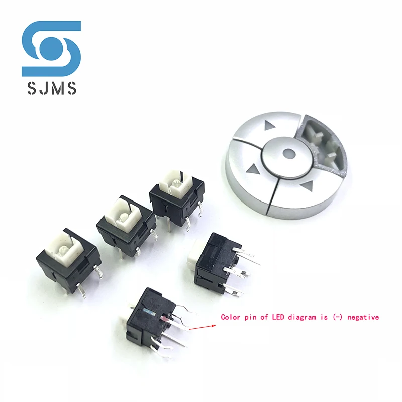 5 stücke/1set 5 weg richtung Kombination Mit Licht Schalter mit Pfeil Punkte taste 8*8mm DIP 6 Pin Micro Taktile Taste schalter – Detail 11