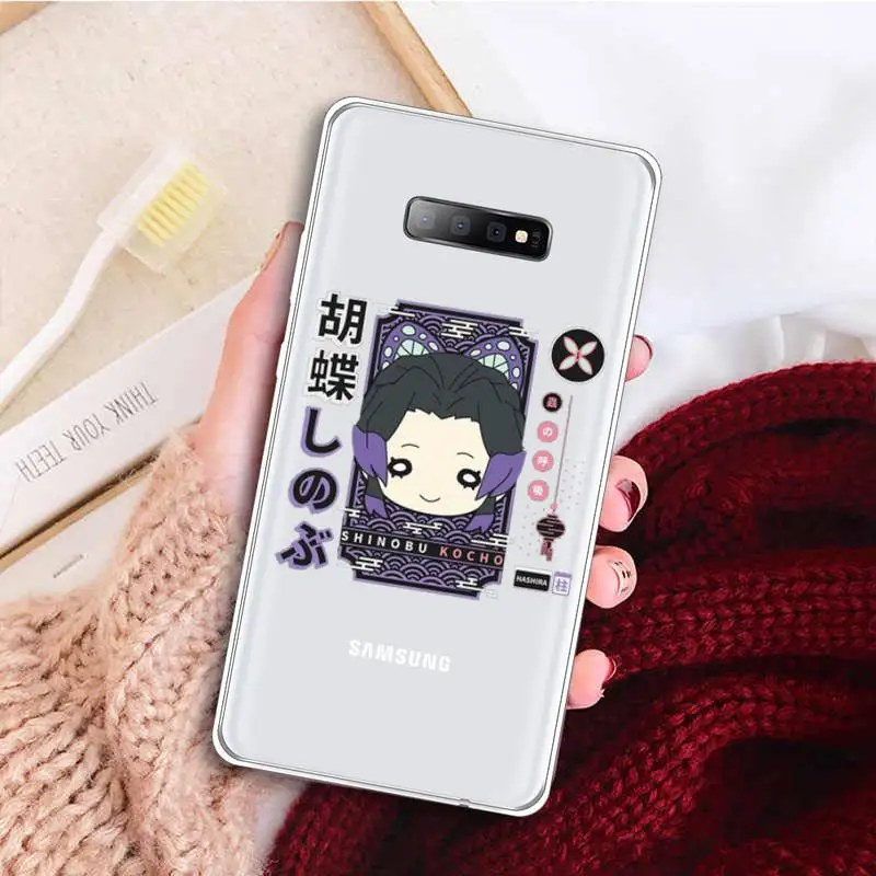 

Demon Slayer Kamado Tanjirou Phone Case Transparent For Samsung Galaxy A71 A21s S8 S9 S10 plus note 20 ultra