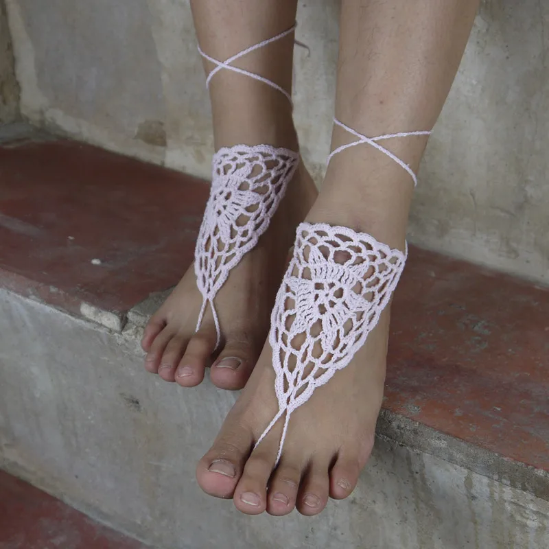 Женский браслет на ногу украшения для ног стимпанк викторианское кружево черный