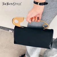 twotwinstyle elegant pu leather women belt patchwork pin chic style irregular hit color belts for female 2020 summer accessories
