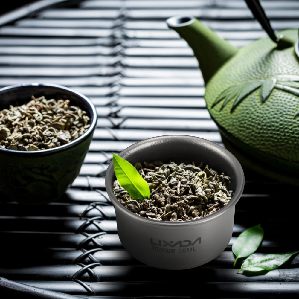 Титановая чайная чашка Lixada 35 мл набор китайских чашек для воды домашняя и офисная