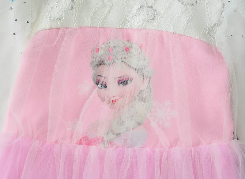 Детское платье для маленьких девочек платья Эльзы Анны покрой Принцесса детей