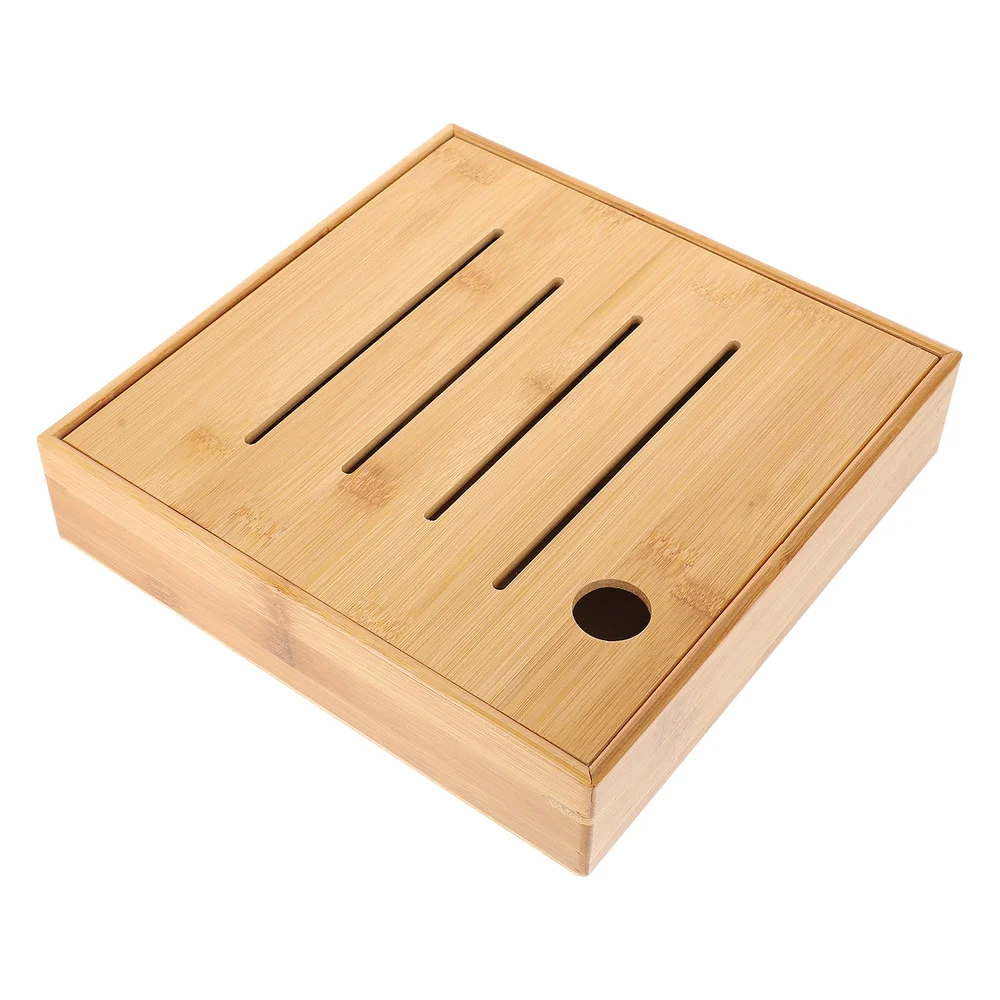 

1pc Bamboo 4 Grids Candy Dish Creative Nut Fruit Tray Snack Plate Food Organizer