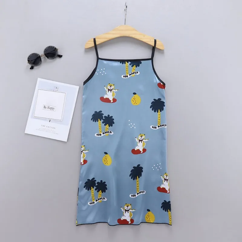 Летняя домашняя одежда для маленьких девочек ночная рубашка детская пижама с