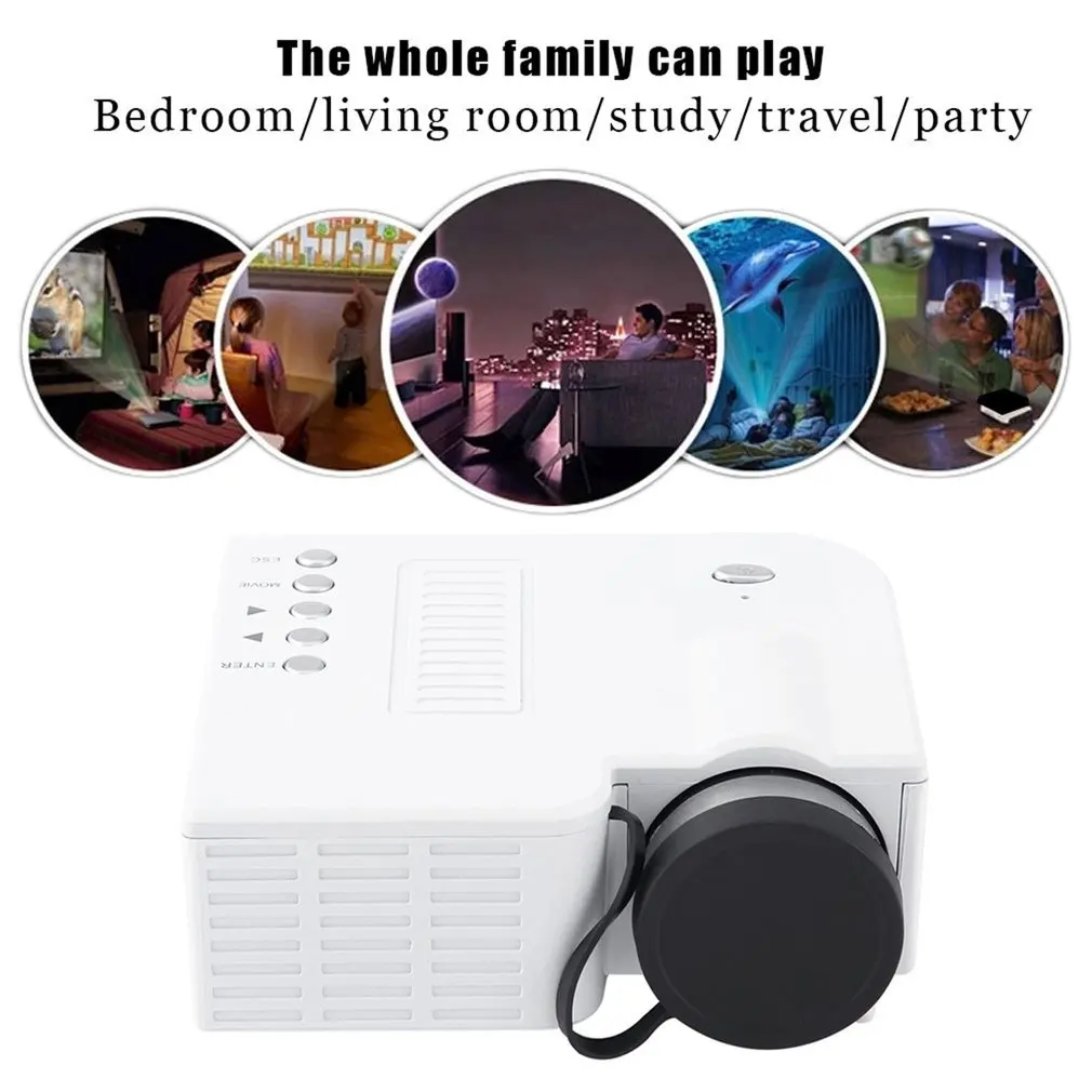 Hot UC28A Mini Portable LED Projector 1080P Multimedia Home Cinema Theater USB TF HDMI AV LED Beamer Projector for Home Use