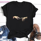 Майкл Анжело, картина, женские футболки, повседневная одежда, забавная футболка, женская черная футболка, женские футболки в стиле Харадзюку, топы
