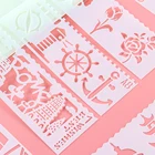 8 шт.компл. буквы Париж башня путешествия DIY трафареты наслоения живопись штампованная для скрапбукинга тиснильный альбом шаблон бумажной карты