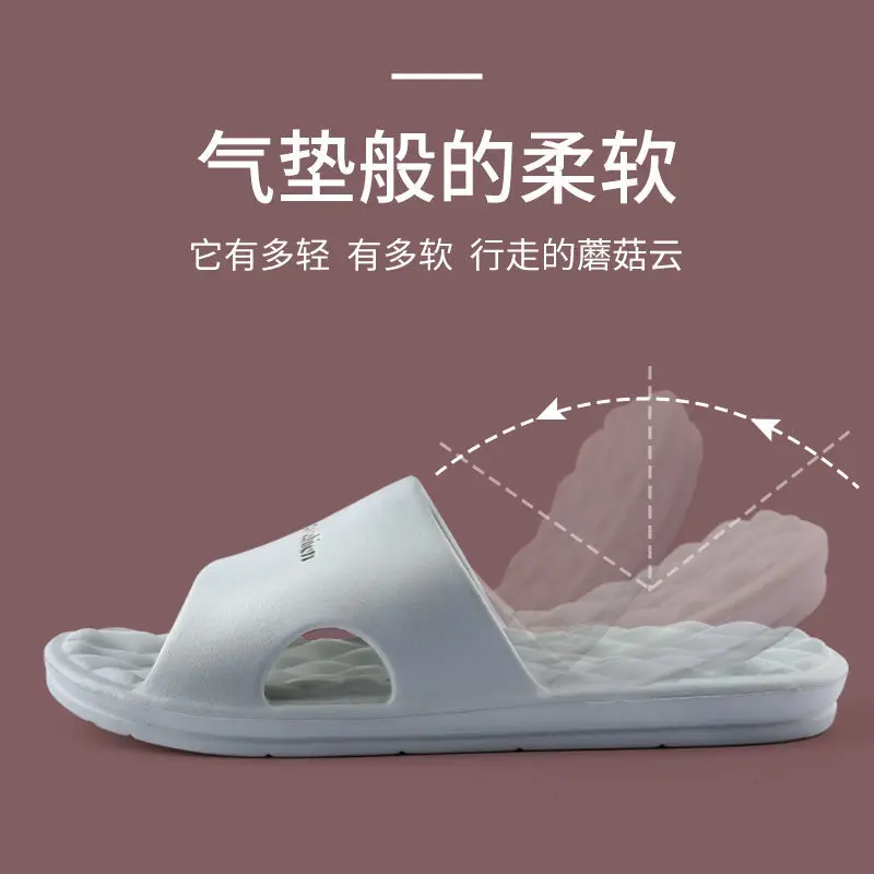 

2021 New Slippers Women Summer Thick Bottom Indoor Home Couples Home Bathroom Non-slip Soft Ins Tide To Wear Cool Slippers