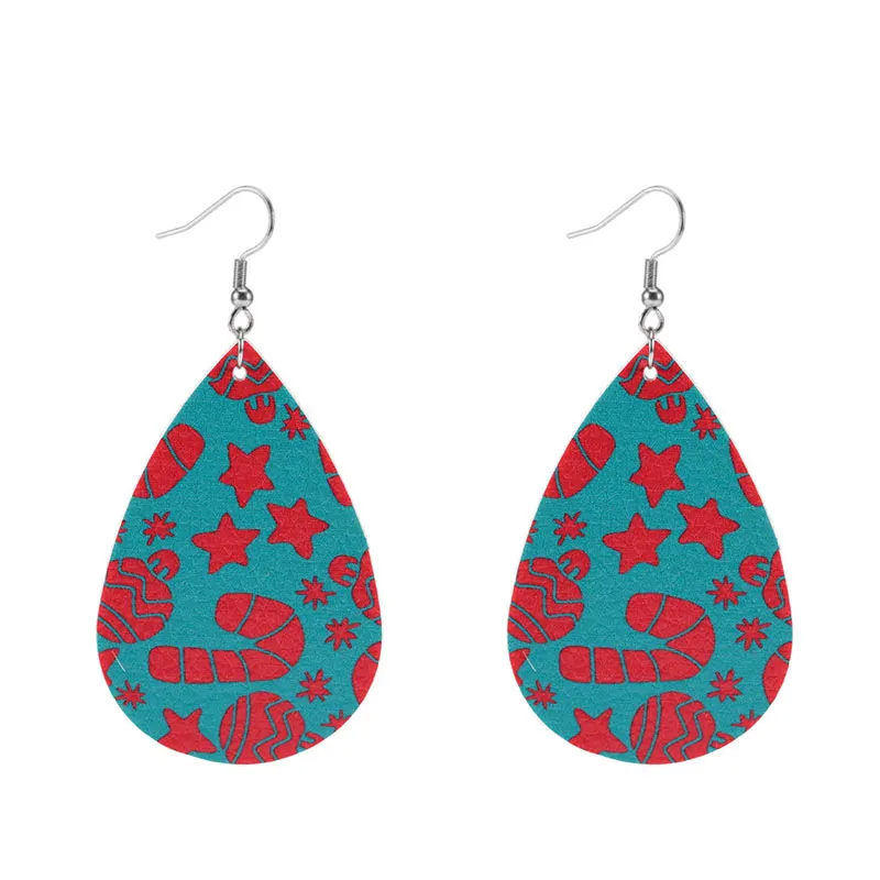 DoreenBeads креативные рождественские сережки кожаные модные серьги ювелирные