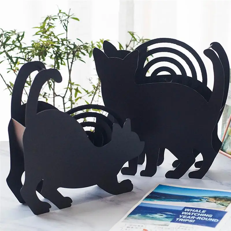 

Mosquito Coils Holder Cat Design Iron Mosquito-Repellent Incense Rack Craft Ornament For Home