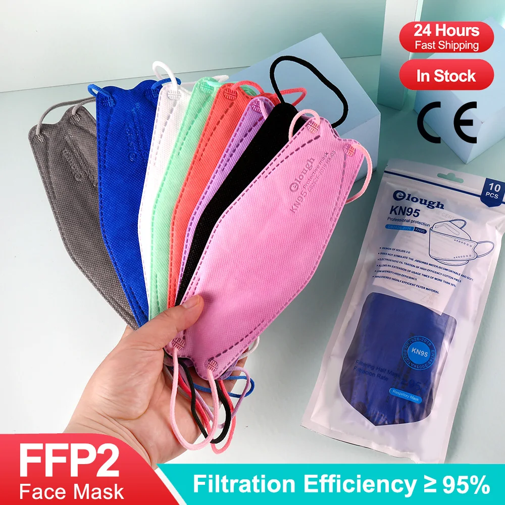 Elough маска kn95 mascarillas ffp2 colors mascarilla fpp2 homologada kn95mask фильтр защитные респираторные