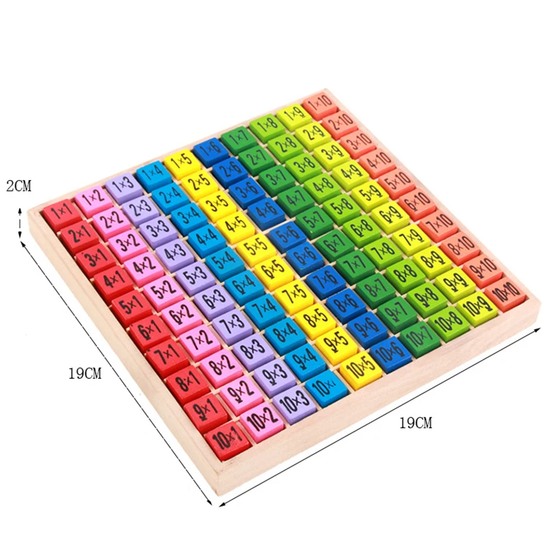 

Wooden 99 Multiplication Table Math Arithmetic Teaching Aids Kids Montesori Education Learning Toys for Children Kindergarten