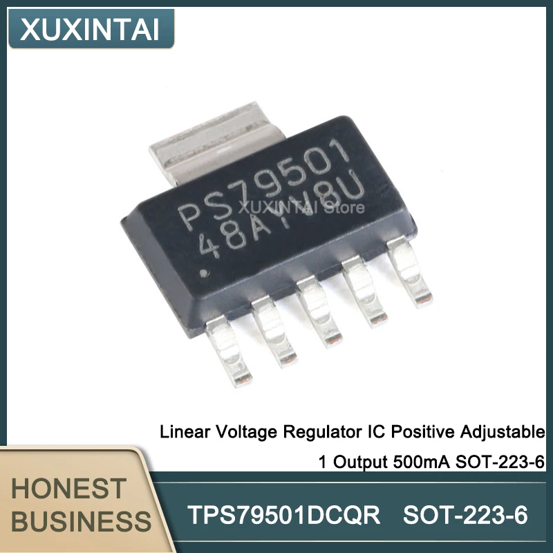 

10 шт./лот TPS79501DCQR TPS79501 линейный регулятор напряжения IC Положительный регулируемый 1 Выход 500 мА SOT-223-6