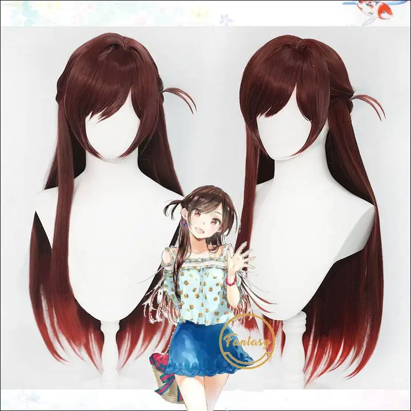 Термостойкий синтетический длинный коричневый парик для косплея любимой