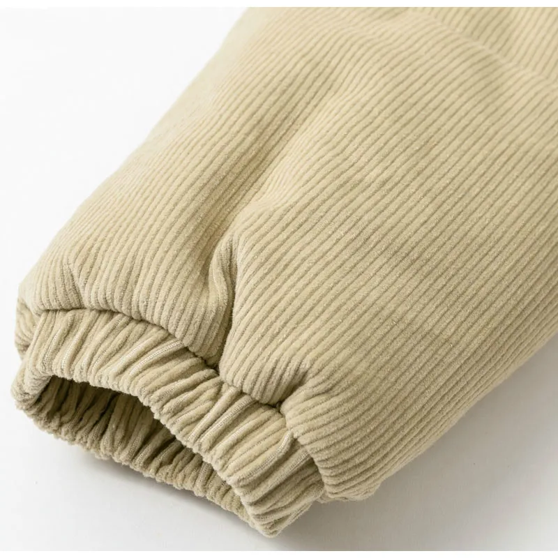 Прямая поставка Повседневная Вельветовая Толстая парка пальто зимняя теплая