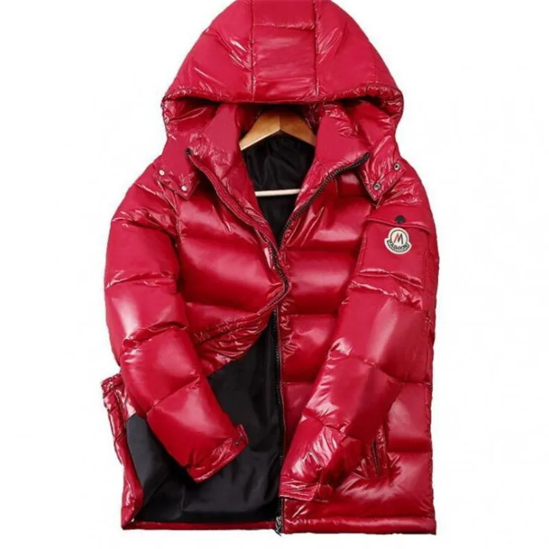 

2020 new white duck down winter OW tide brand down jacket men's thickened short section shiny new warm super thick winter men
