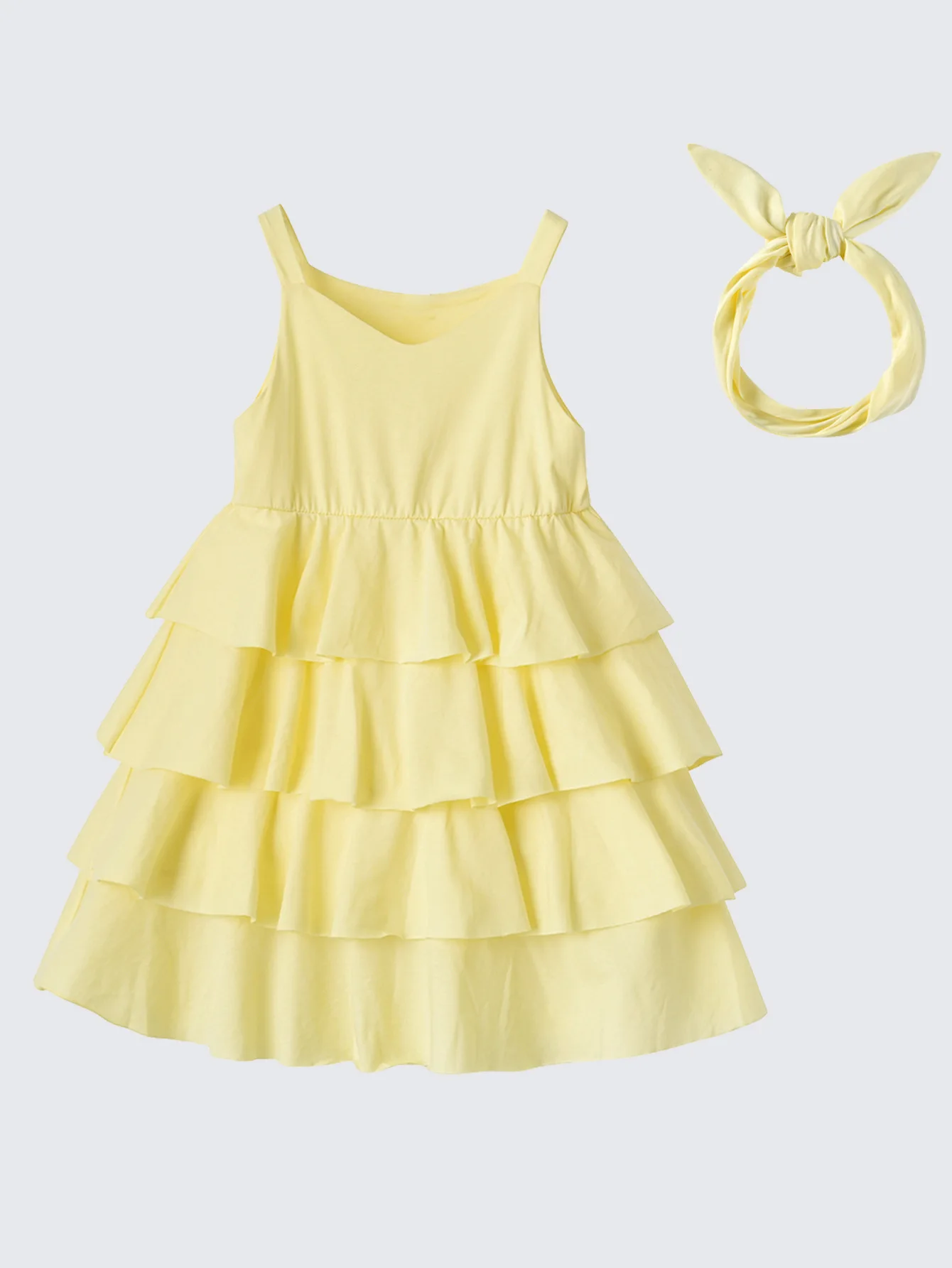 

Милое многослойное платье принцессы с оборками для маленьких девочек, пляжные повседневные платья для малышей, хлопковая детская одежда с ...