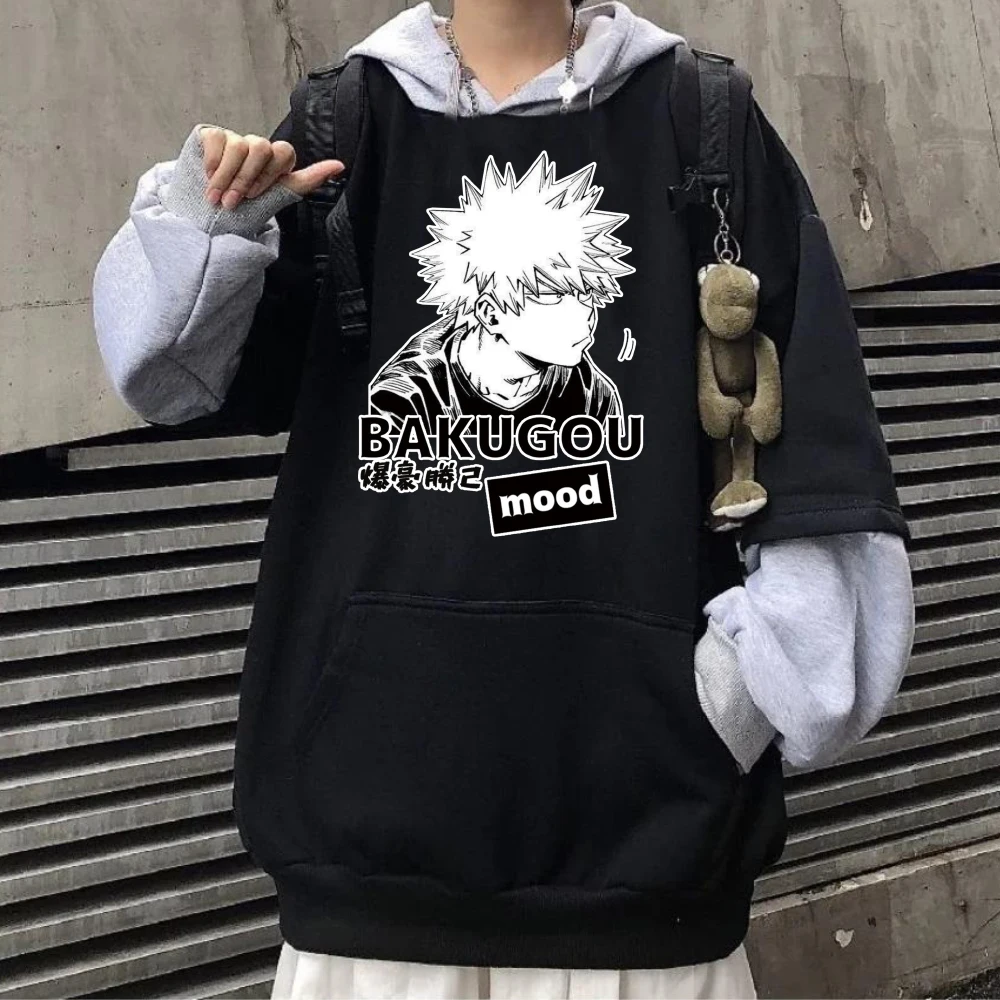 

Anime Hoodie My Hero Academia Pullovers Tops V-neck Unisex Sweatshirt