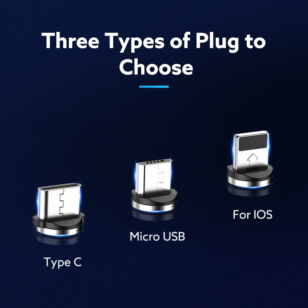 Магнитный кабель RAXFLY Micro USB Type C для iPhone Lighting Kabel 1 м светящийся мобильный телефон