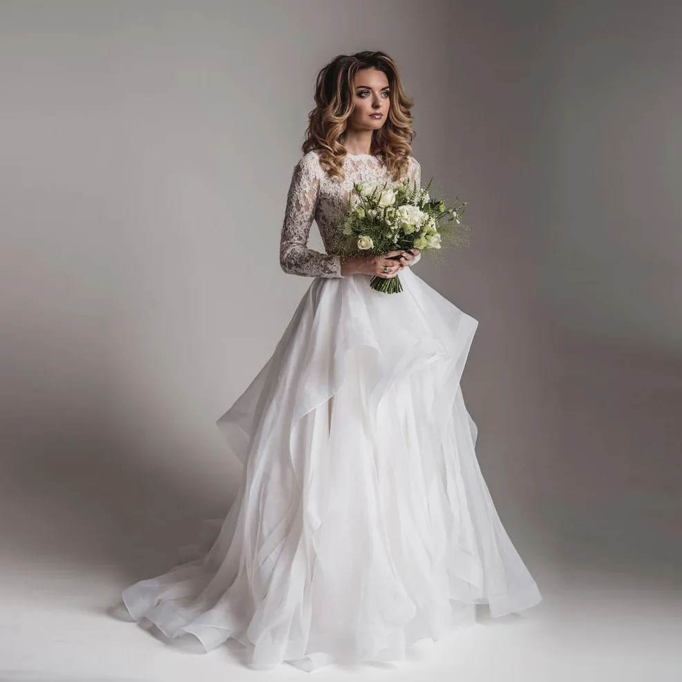

2021 Couture Long Bridal Skirts Organza Ruched Edge A-line Wedding Long Skirts Zipper Custom Made Women Skirt To Party