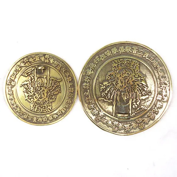 

LAOJUNLU Pure Copper Collimation Mirror Evil Spirit Bronze Mirror Buddhist Supplies Feng Shui Pendant, small