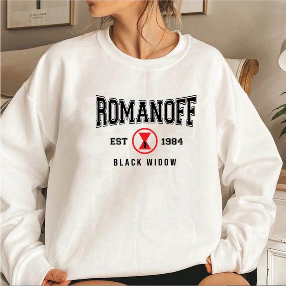 Romanoff 1984 Толстовка Черная Вдова 2021 Наташа романоу рубашка супергероя женские