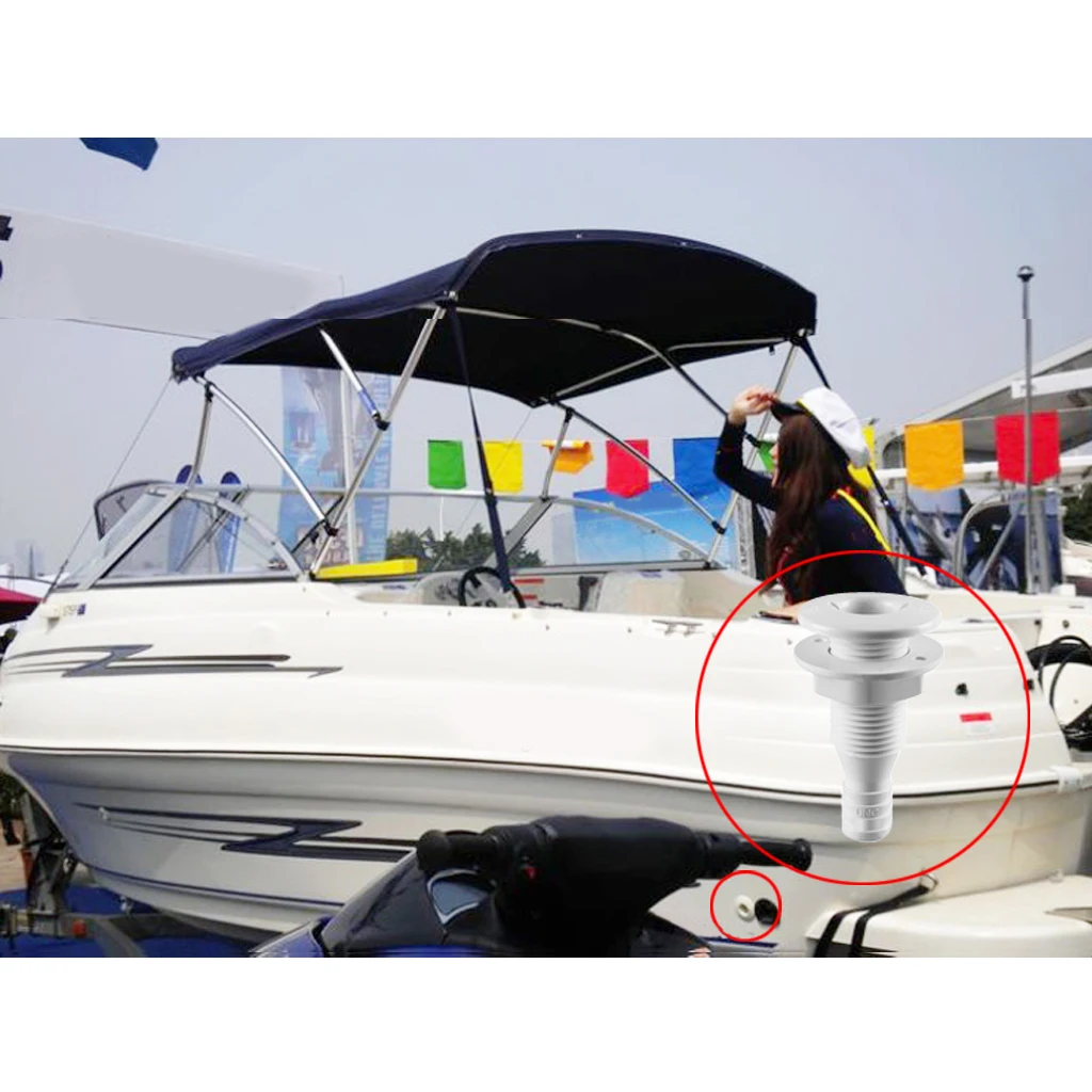 

MagiDeal 2x 5/8in White Nylon Thru-Hull Bilge Pump and Aerator Hose for Boat