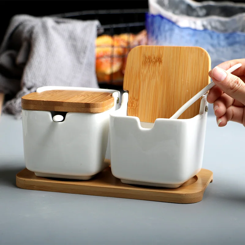 Кухня специй керамические Солонка и перечница приправа банка для сахара чаша из