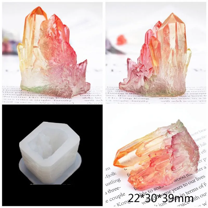 Прозрачная силиконовая форма «сделай сам» для эпоксидной смолы, форма для кристаллов эпоксидной смолы, силиконовая форма для кластера крис...