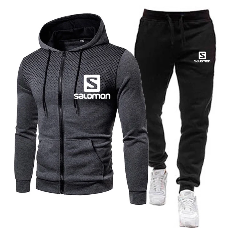 

2021 Mens Tracksuit Set Two Piece Tracksuit Men Sports Wear Fashion Colorblock Jogging Suit Autumn Winter Men Outfits Gym brand