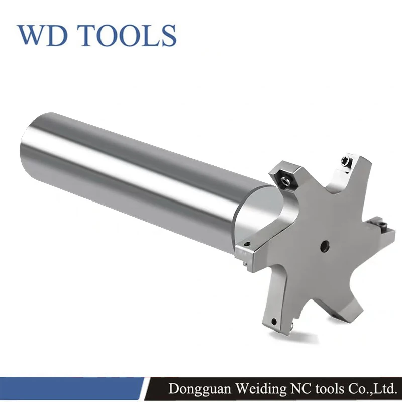 

HTS T-Slot Milling Cutters C14 C16 C20 C25 C32 20-80 mm Three sides disc slotted milling cutter CCMT Insert Holder