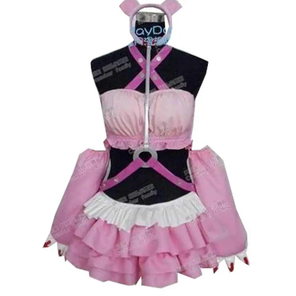 2020 Аниме Супер SONICO анимация розовый звуковой наряд мрачный костюм медведя |